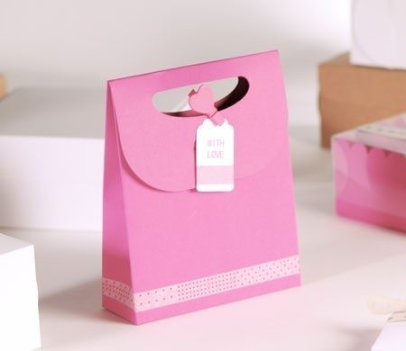 Bolsa regalo rosa "with love"
