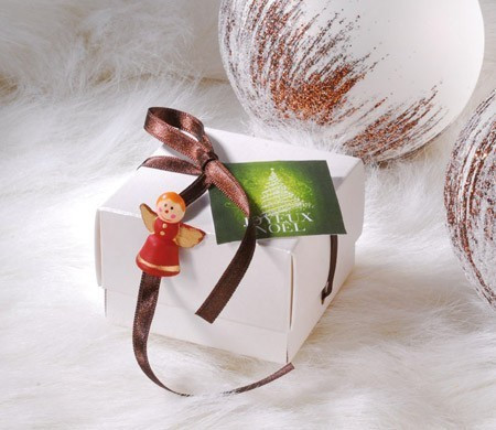 Weihnachtliche Schachtel für Pralinen