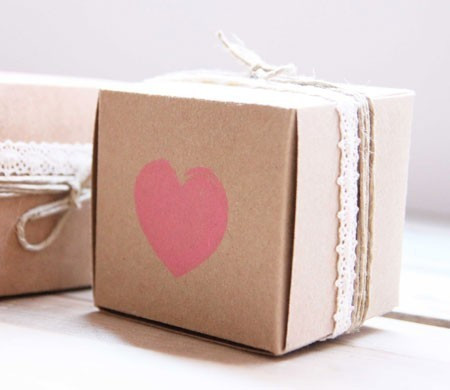 Quadratische Schachtel für kleine Hochzeitsgeschenke