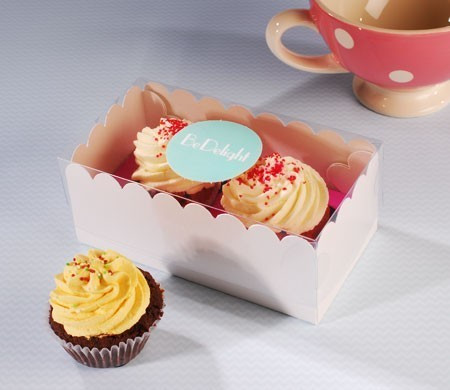 Caja para dos cupcakes corporativa