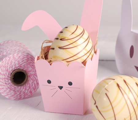 Popcorn-Schachtel mit Hasenohren