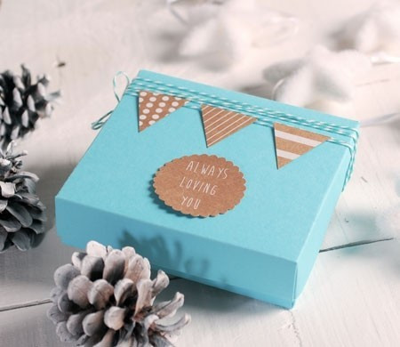 Cajita Turquesa para Galletas Decoradas