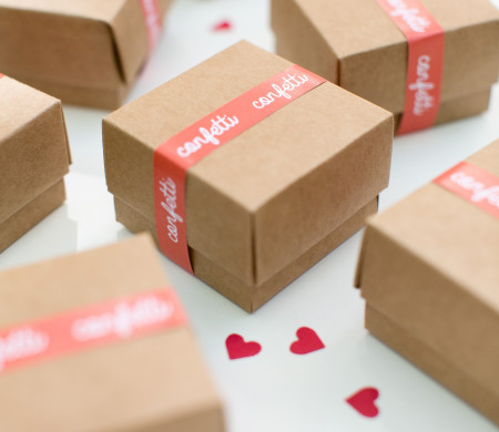 Kleine Hochzeits-Box für Konfetti