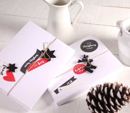Weihnachtsschachtel für Fotos