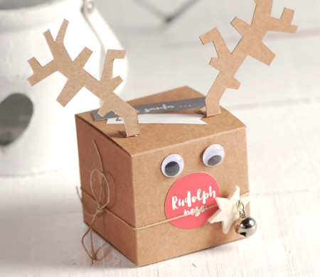 Kleine Rudolf-Schachtel für Weihnachten