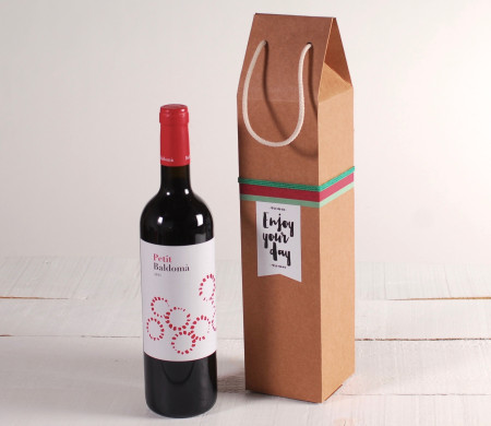 Caja para vino con asa