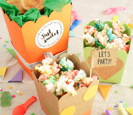 Personalisierbare Schachtel für Popcorn