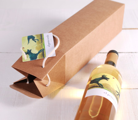 Dekorierte Weinschachtel mit Tragegriff