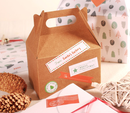 Dekorierte Weihnachts-Picknick-Schachtel