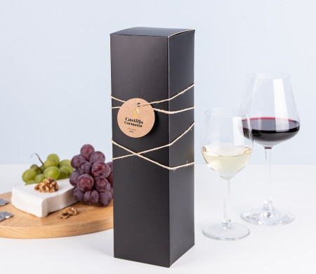 Mattschwarze Weinschachtel Mattschwarze Weinschachtel