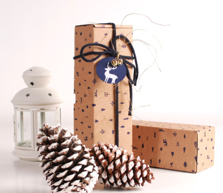 Weihnachtliche Weinschachtel