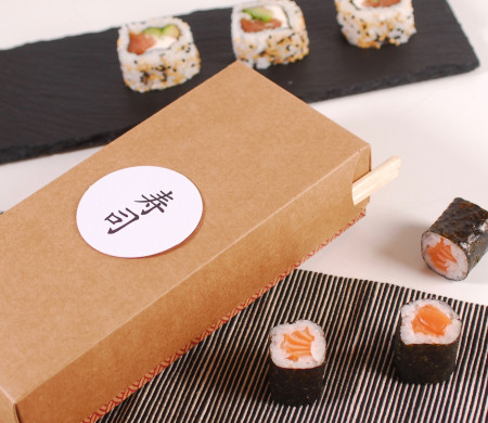 Rechteckige Schachtel für Sushi
