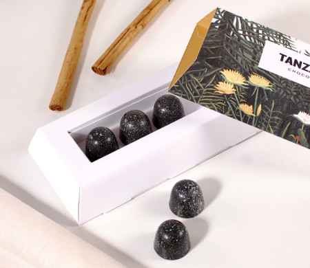 Längliche Schachtel für Schokoladenpralinen