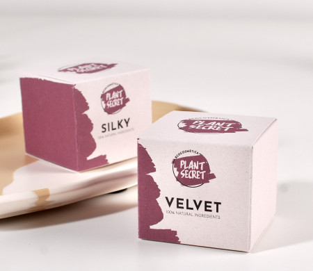 Quadratische Schachtel für Öko-Creme