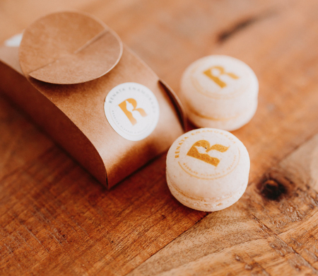 Spezielle Schachtel für Macarons für Hochzeiten
