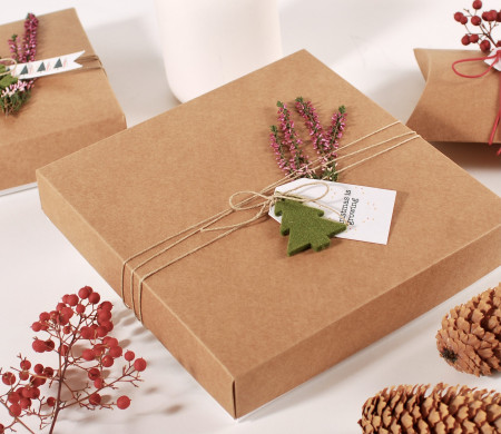 Elegante Pappschachtel für Weihnachtsgeschenke