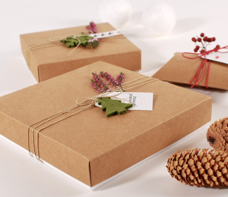 Elegante Pappschachtel für Weihnachtsgeschenke