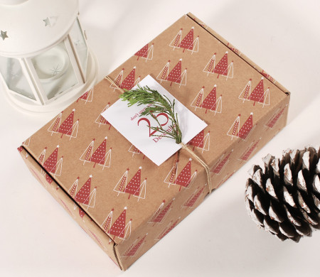 Rechteckige Schachtel für Weihnachtsgeschenke