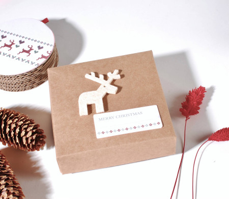 Quadratische Box mit Deckel und Boden für Weihnachtsüberraschungen Quadratische Box mit Deckel und Boden für Weihnachtsüberraschungen