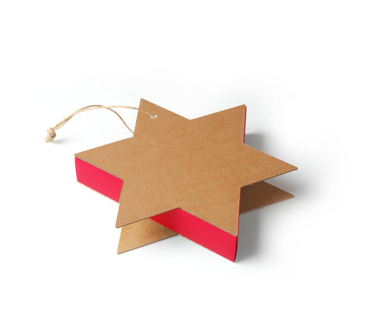 Sternförmige Geschenkschachtel, ideal für Weihnachten. Sternförmige Geschenkschachtel, ideal für Weihnachten.