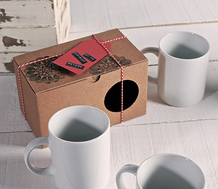 Schlichte Tassenverpackung