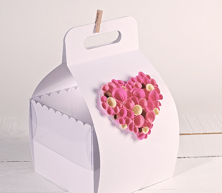 Caja con asa para pasteles