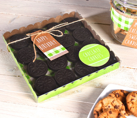 Quadratische Schachtel für Cookies