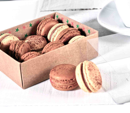 Quadratische Schachtel für Macarons