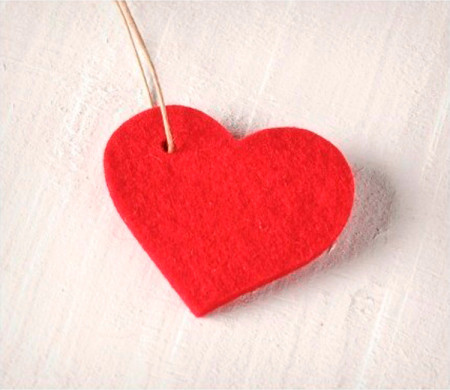 Filzherzanhänger, mit viel Liebe!