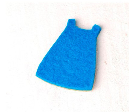 Mädchenkleid. Filzschmuck für Babygeschenke.