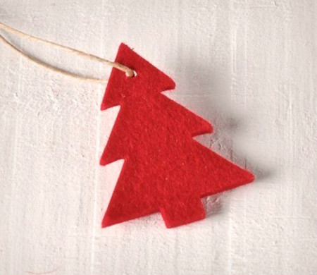 Weihnachtsbaum aus Filz für Weihnachtsgeschenke
