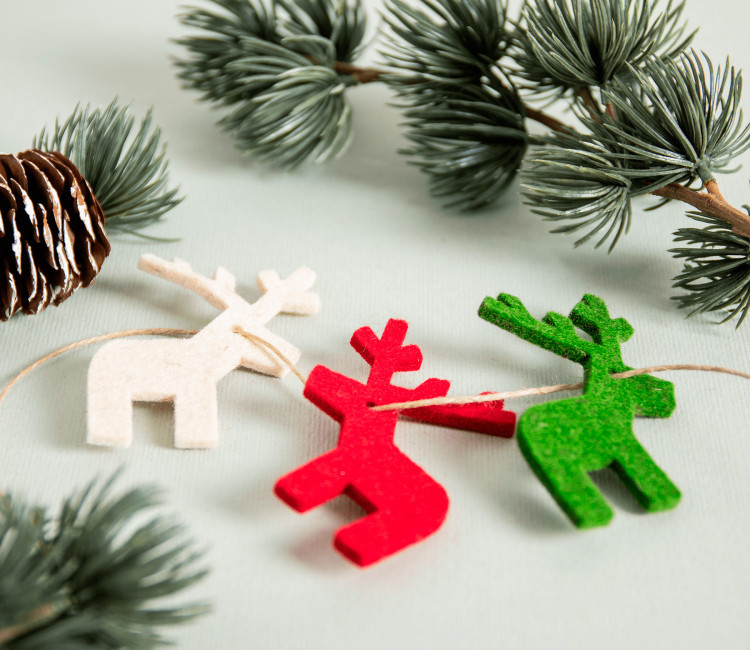 Filz-Rentier, ein schöner Weihnachtsschmuck