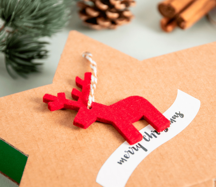 Filz-Rentier, ein schöner Weihnachtsschmuck