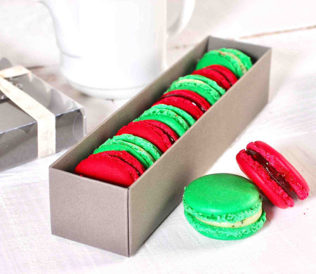 Rechteckige Schachtel für Macarons Rechteckige Schachtel für Macarons