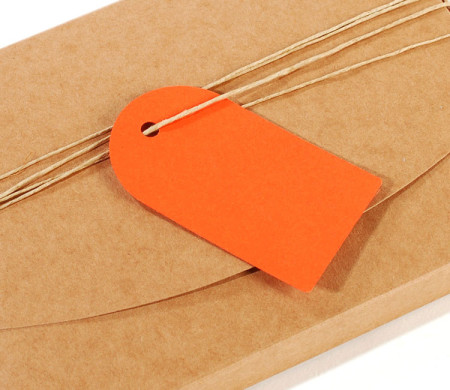 Geschenketiketten mit schöner abgerundeter Form