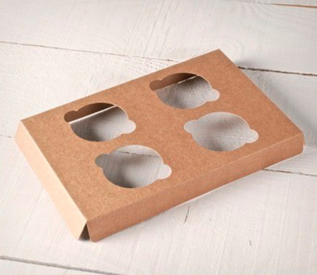 Holder für 4 Cupcakes für Gebäckschachteln