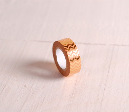 Washi-Tape mit goldenem Zickzackmotiv
