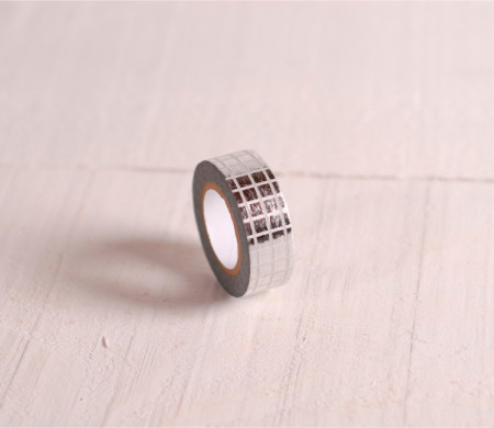 Washi-Tape mit silbernen Karos