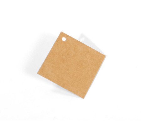 Quadratische Geschenketiketten aus Karton