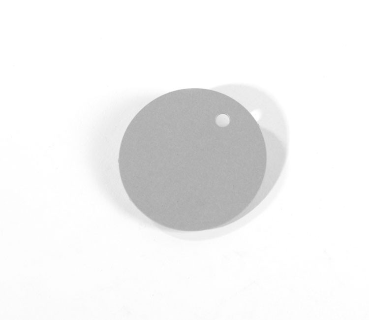 Runde Kartonetiketten