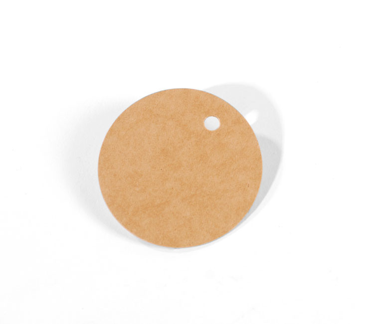 Runde Kartonetiketten