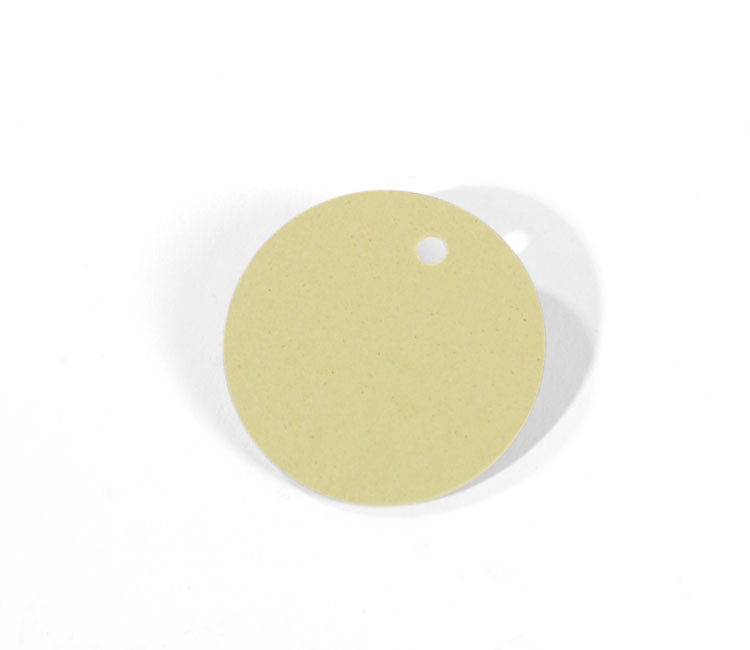 Runde Kartonetiketten
