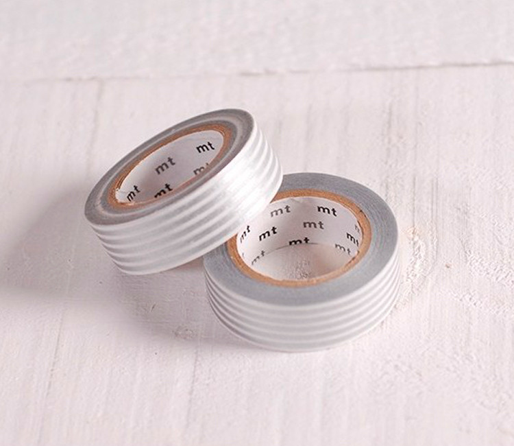 Washi Tape mit silbernen Streifen Washi Tape mit silbernen Streifen