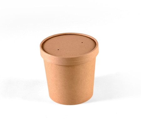 Kraft-Take-Away-Suppenbehälter mit Deckel