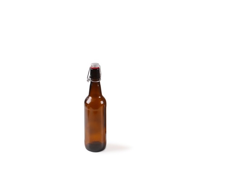 Bierflasche, zum Abfüllen von Bier mit Verpackungs-karton und Etike