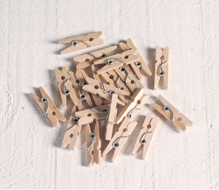 Mini-Holzclips zum Dekorieren und Scrapbooking