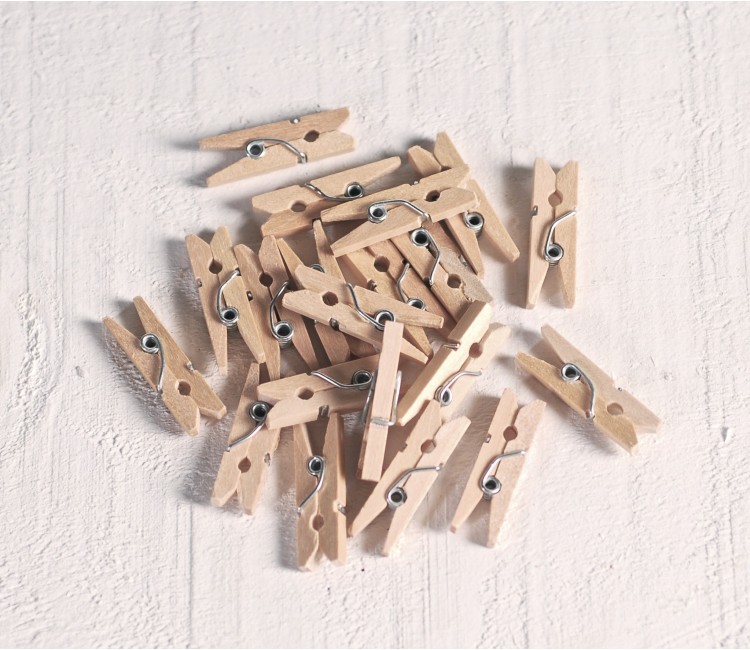 Mini-Holzclips zum Dekorieren und Scrapbooking Mini-Holzclips zum Dekorieren und Scrapbooking
