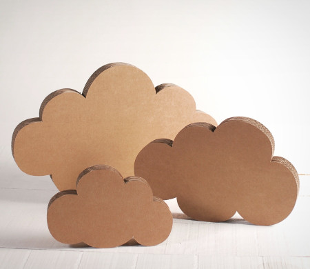 Dekorative Kartonwolken. 3er-Set!