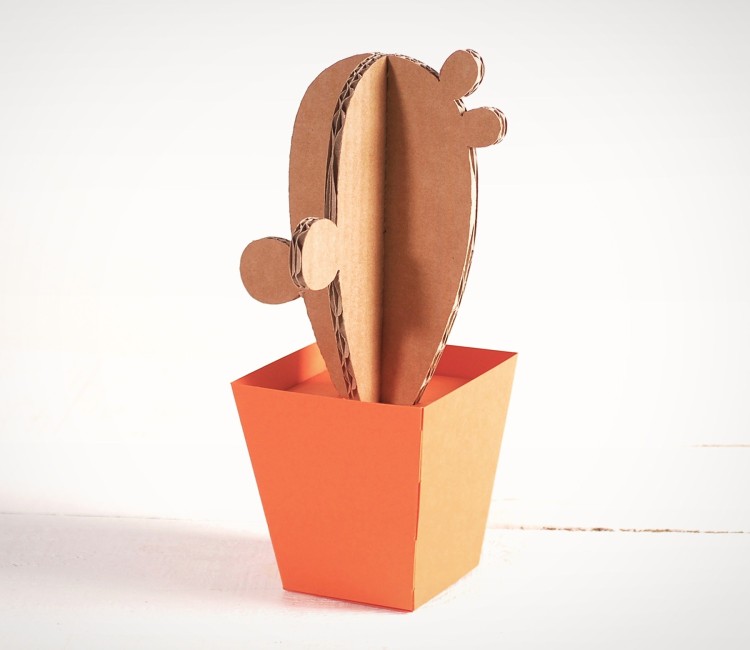 Papp-Kaktus mit bunten Töpfen! Papp-Kaktus mit bunten Töpfen!