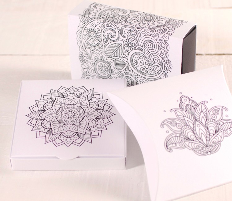 Kit von Kästen mit Mandalas. Bekämpft den Stress! Kit von Kästen mit Mandalas. Bekämpft den Stress!